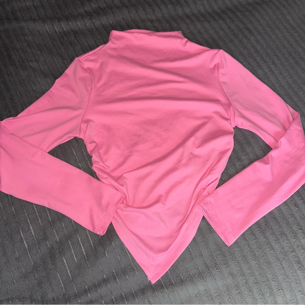 Pink Solid Color Women's Top